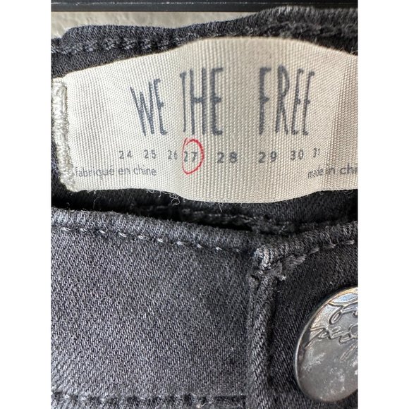 Free People WeThe Free black washed denim split hem boot cut jean Size 27 - Picture 3 of 12